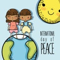 National peace and love day to global harmony Royalty Free Stock Photo