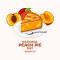 National Peach Pie Day vector illustration Royalty Free Stock Photo