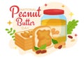 National Peanut Butter Day Vector Illustration on 24 January with Jar of Peanuts Butters for Poster or Banner in Flat Cartoon Royalty Free Stock Photo