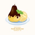 National Pears Helene Day vector Royalty Free Stock Photo