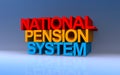 national pension system on blue