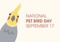 National Pet Bird Day vector Royalty Free Stock Photo