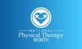 National physical therapy month banner design with white background. Vector template