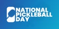 National pickleball day, august 8 Royalty Free Stock Photo
