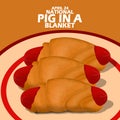 National Pigs in a Blanket Day on April 24 Royalty Free Stock Photo