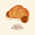 National Pigs in a Blanket Day vector