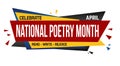 National poetry month banner design