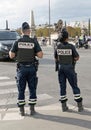 National Police forces in Paris, France