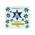 National Police Womans Day september 12 vector