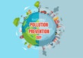 National Pollution Prevention Day Vector Illustration on 2 December for Awareness Campaign Factory, Forest or Vehicle Problems