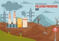 National Pollution Prevention Day Vector Illustration on 2 December for Awareness Campaign Factory, Forest or Vehicle Problems