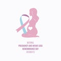 National Pregnancy and Infant Loss Remembrance Day vector