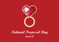 National Proposal Day vector