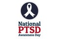 National PTSD Awareness Day concept. June 27. Template for background, banner, card, poster with text inscription