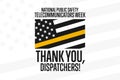 National Public Safety Telecommunicators Week. Second Week in April. Holiday concept. Template for background, banner Royalty Free Stock Photo