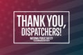 National Public Safety Telecommunicators Week. Second Week in April. Holiday concept. Template for background, banner Royalty Free Stock Photo