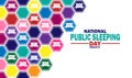 National Public Sleeping Day Vector Template Design Illustration