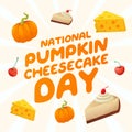 National Pumpkin Cheesecake Day vector design template good for celbration usage.