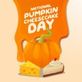 National Pumpkin Cheesecake Day vector design template good for celbration usage.