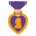 National Purple Heart Day concept. Honor military medal. Royalty Free Stock Photo