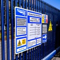 National Rail Health And Safety Warning Notices Royalty Free Stock Photo