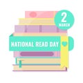 National read day and world book day concept. Royalty Free Stock Photo