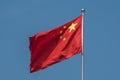 National red chinese flag with yellow stars