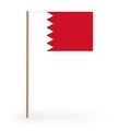 National Red and white flag of the Kingdom of Bahrain. Banner on a flagpole. Vector Illustration. EPS10 Royalty Free Stock Photo