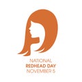 National Redhead Day vector