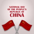 National republic china people day concept background, realistic style