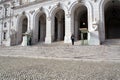 National Republican Guard, GNR, sentries at the Sao Bento Palace, the seat of the Assembly of the Portuguese Republic, Lisbon Royalty Free Stock Photo