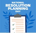 national resolution planning day for better resolutions Royalty Free Stock Photo