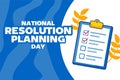 national resolution planning day for better resolutions Royalty Free Stock Photo