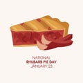 National Rhubarb Pie Day vector Royalty Free Stock Photo