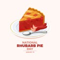 National Rhubarb Pie Day poster vector illustration Royalty Free Stock Photo