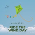 National ride the wind day design tempate good for celebration. Royalty Free Stock Photo