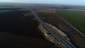 National road seen from drone