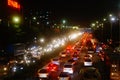 Shenzhen, China: the traffic landscape of the 107 National Road at night Royalty Free Stock Photo