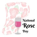 National Rose Day, banner or poster design for a popular unofficial holiday