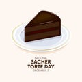 National Sacher Torte Day vector