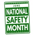 National safety month sign or stamp