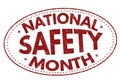 National safety month sign or stamp