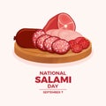 National Salami Day vector illustration