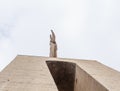 Fragment of National Sanctuary of Christ the King in Lisbon Portugal, touristic place of the city