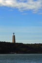 National Sanctuary of Cristo Rei on the left bank of the Taxo ri Royalty Free Stock Photo