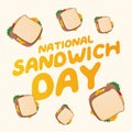 National Sandwich Day vector design template good for celebration usage.