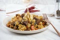 The national Saudi Arabian dish beef kabsa with rice ,western Arabic food