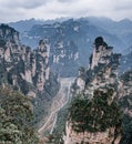 National scenery of the Zhangjiajie mountains in China