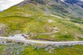 Aerial footage of Aurlandsfjellet - National Scenic Routes in Norway