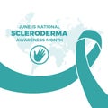 June is National Scleroderma Awareness Month vector illustration